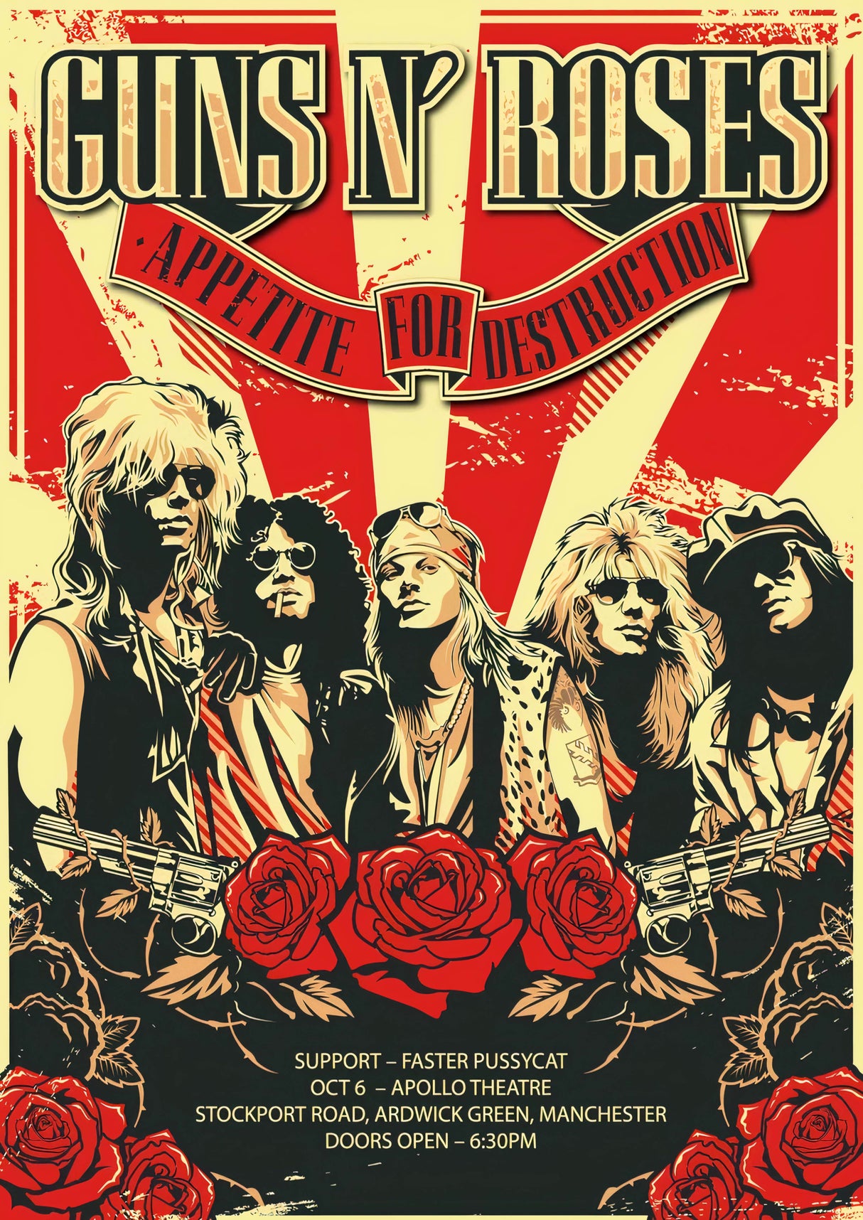 guns n roses 2 Vintage Gig A2 Size Posters-Pixel Demon