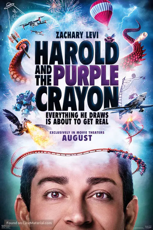 Harold and the Purple Crayon Cinema Movie Poster A2 Size Version 2