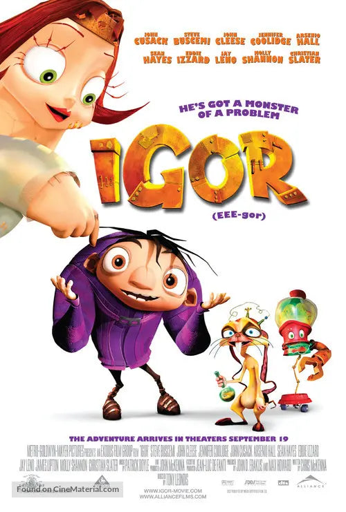 Igor Cinema Movie Poster A2 Size