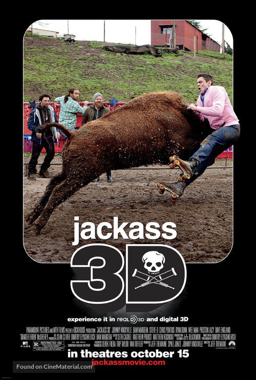Pixel Demon Jackass 3D Movie Poster A2 Size