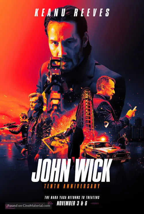 John Wick Movie Poster 10th Anniversary