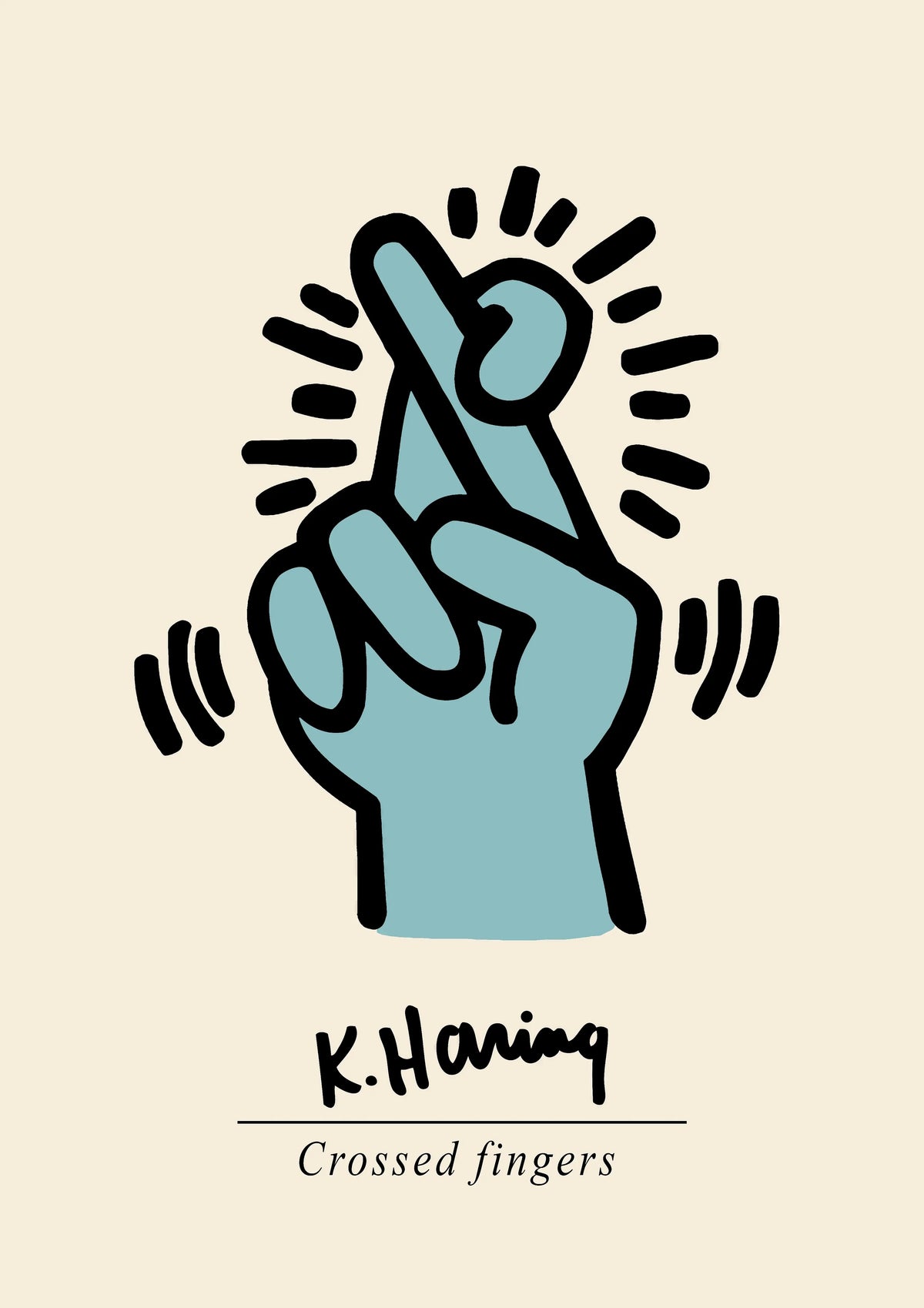 Keith Haring Fingers A2 Size Posters-Pixel Demon