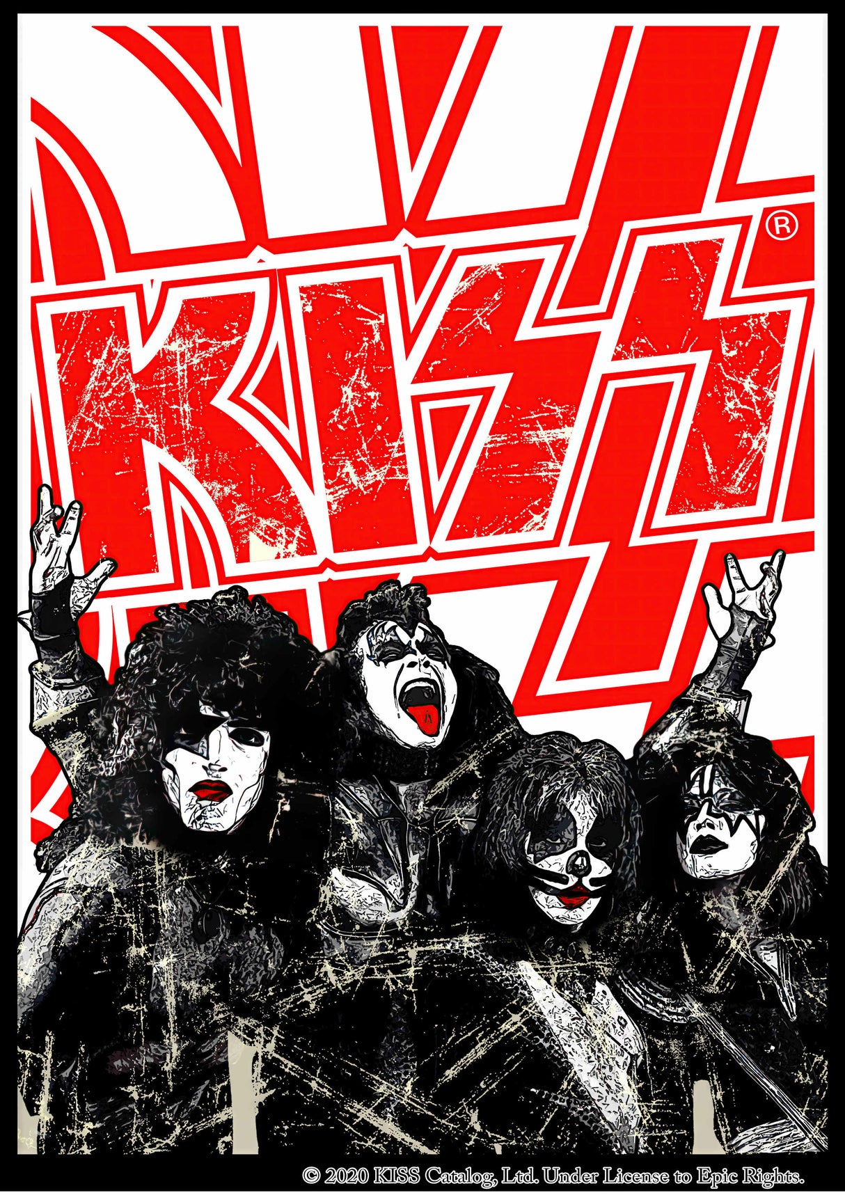 Kiss 1 Vintage Gig A2 Size Posters-Pixel Demon