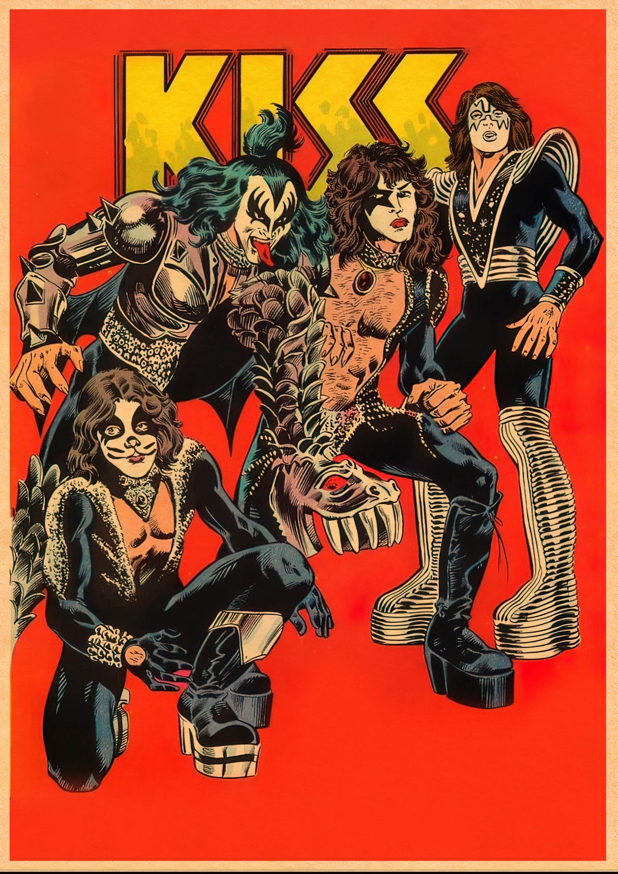 kiss 2 Vintage Gig A2 Size Posters-Pixel Demon