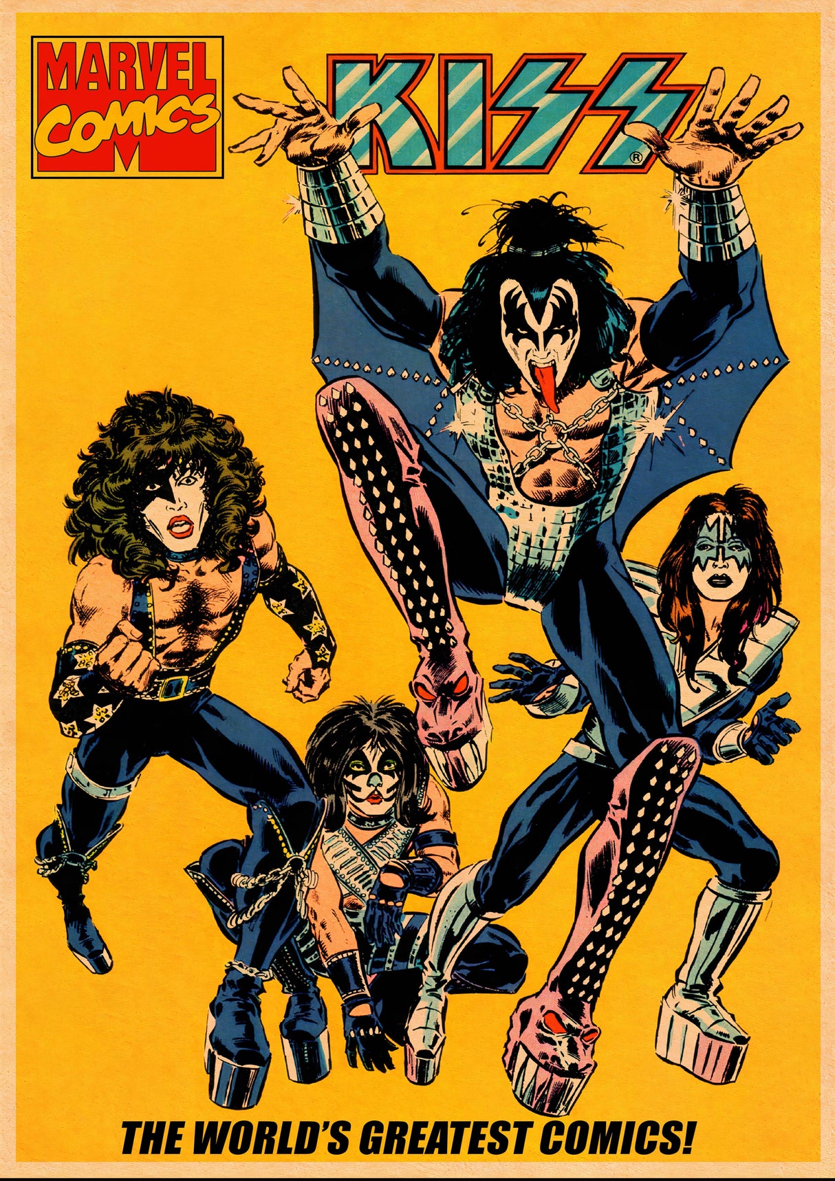 kiss 3 Vintage Gig A2 Size Posters-Pixel Demon
