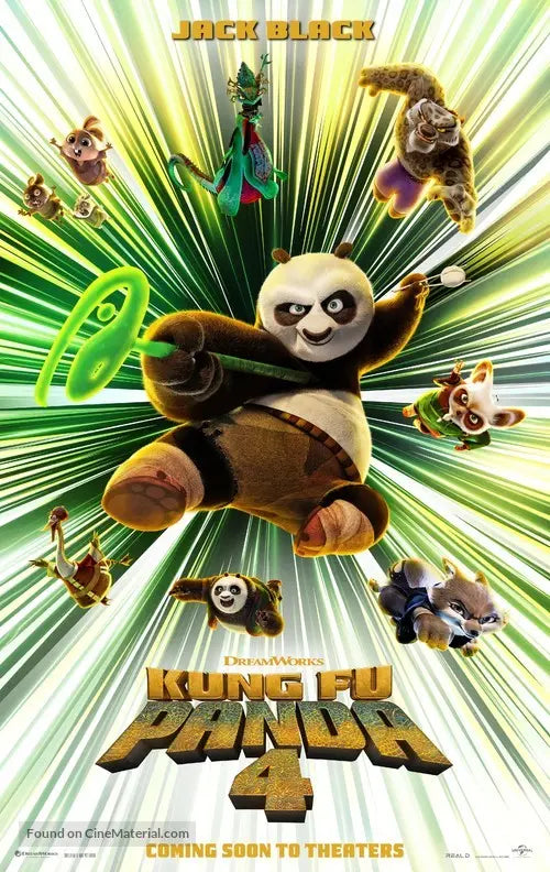 Kung Fu Panda 4 Cinema Movie Poster A2 Size Version 1