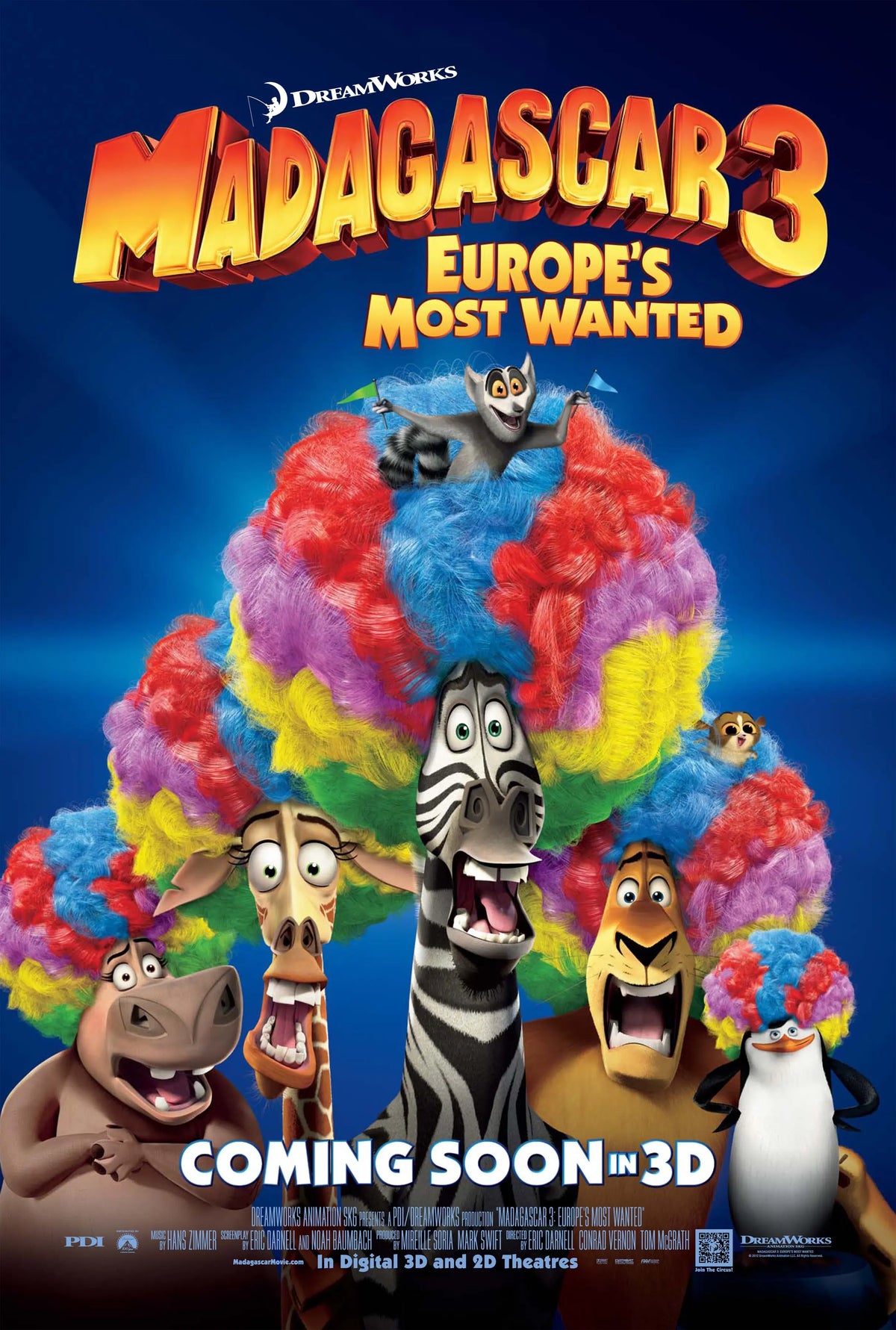 Madagascar 3: Europe's Most Wanted A2 Size Movie Poster-Pixel Demon