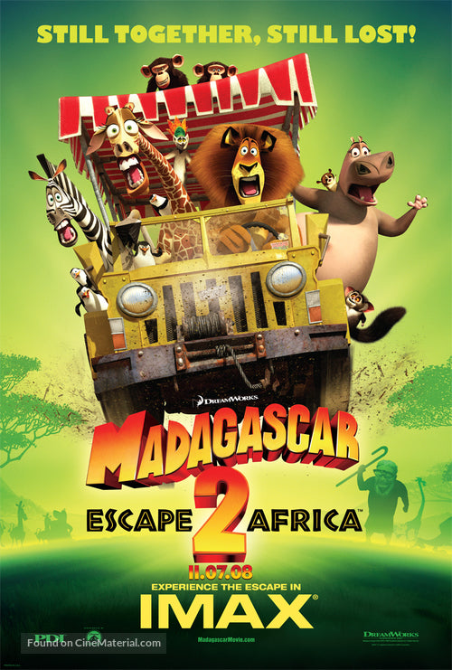 Madagascar: Escape 2 Africa A2 Movie Poster-Pixel Demon