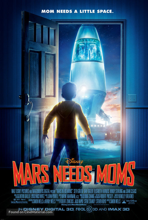 Pixel Demon Mars Needs Moms Movie Poster A2 Size
