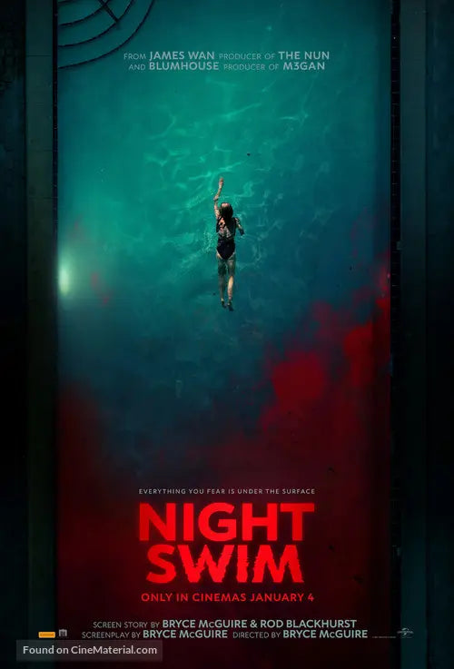 Night Swim Cinema Movie Poster A2 Size Version 2