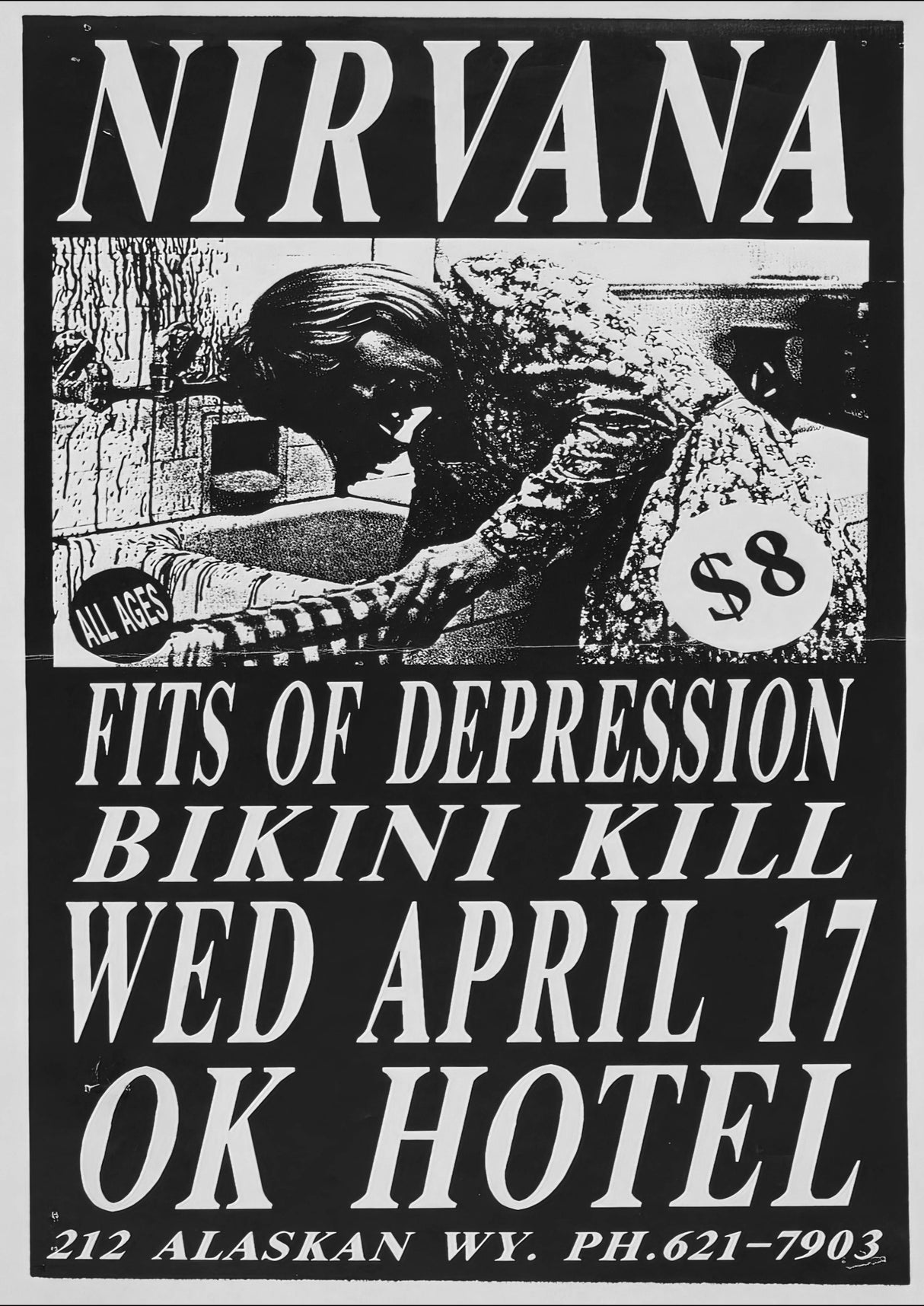 nirvana 2 Vintage Gig A2 Size Posters-Pixel Demon