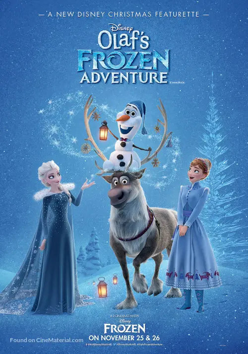 Olaf's Frozen Adventure Cinema Movie Poster A2 Size