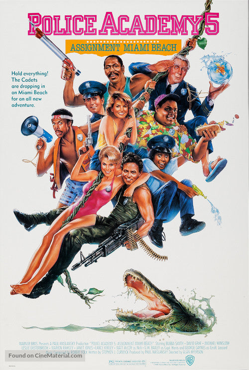 Police Academy 5: Assignment Miami Beach Cinema Movie Poster A2 Size