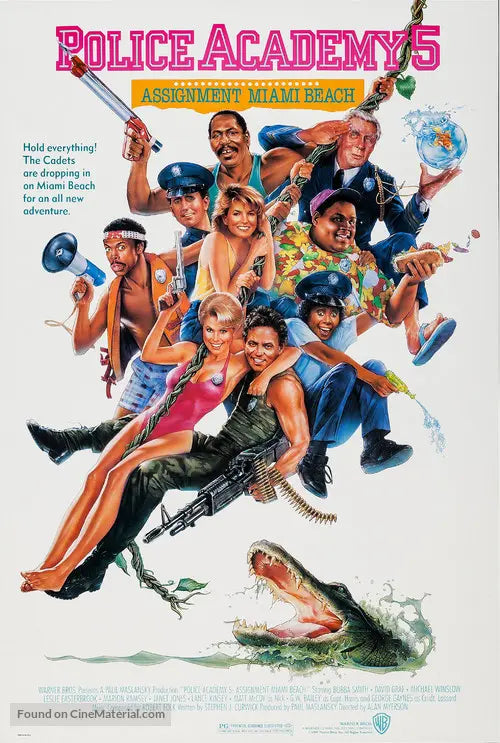 Police Academy 5: Assignment Miami Beach Cinema Movie Poster A2 Size