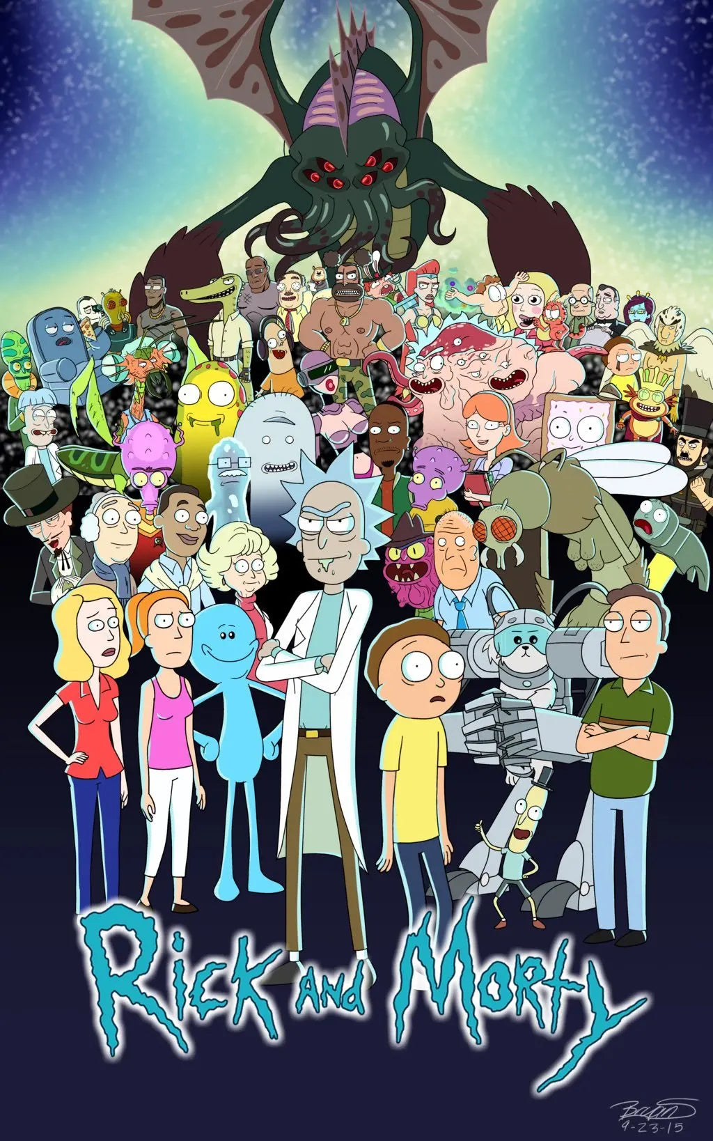 Rick And Morty A2 Size Posters-Pixel Demon