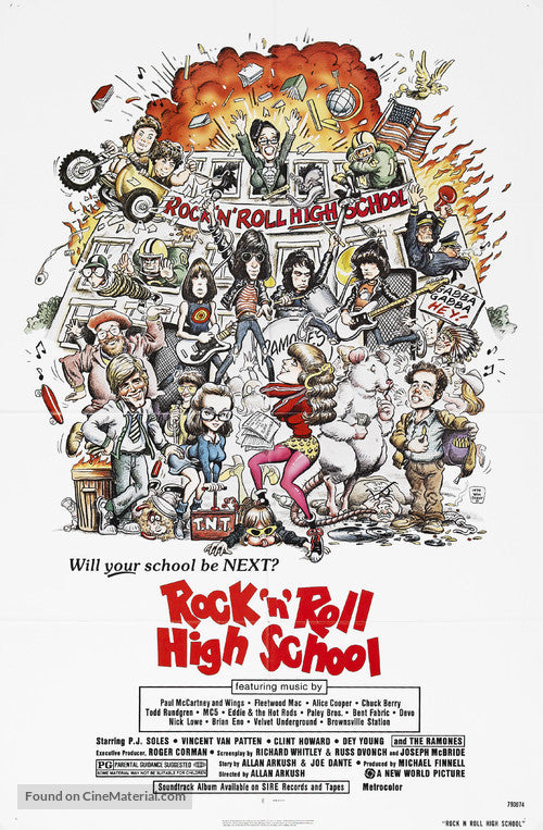 Pixel Demon Rock 'n' Roll High School Movie Poster A2 Size