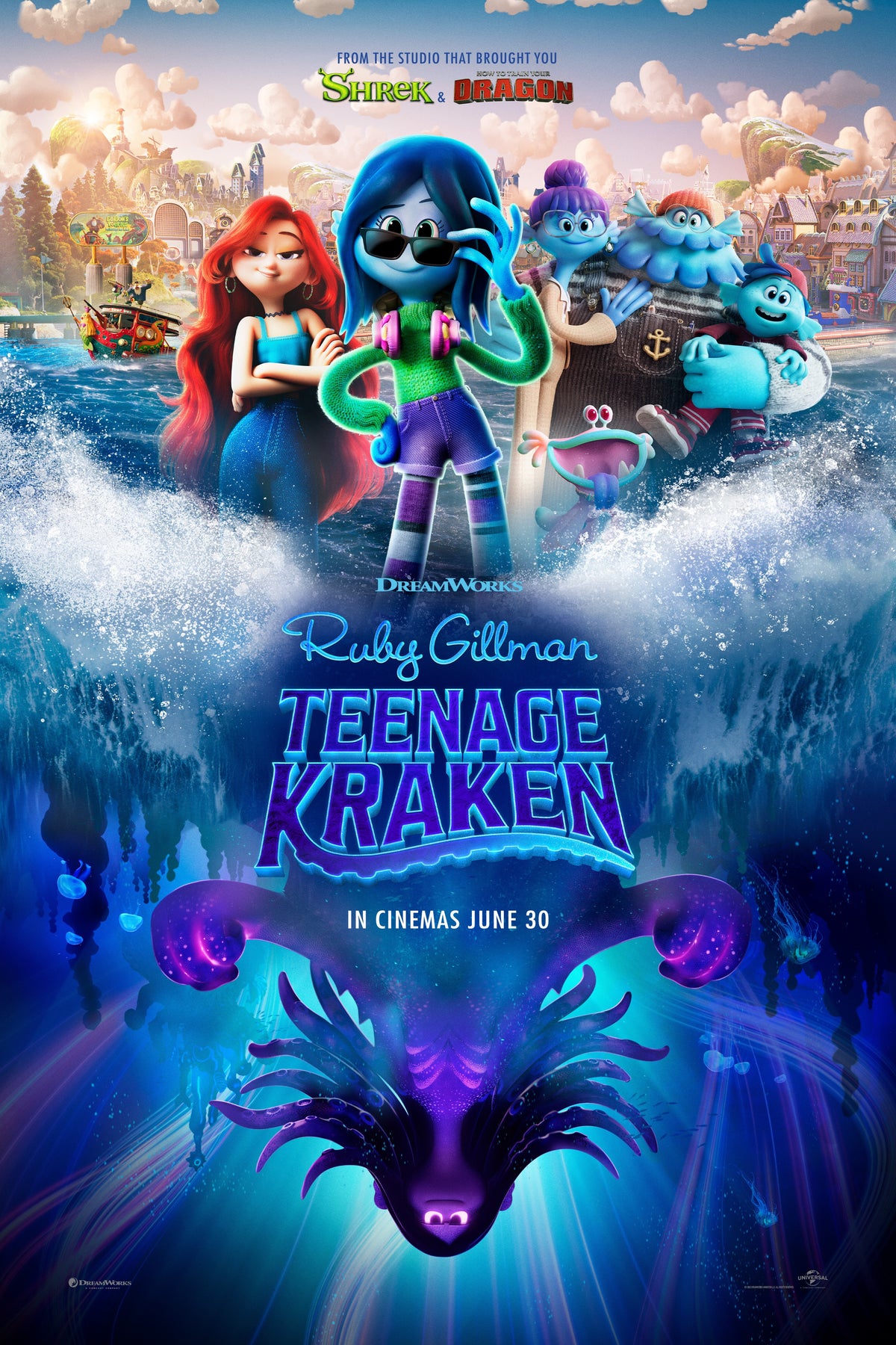 Ruby Gillman, Teenage Kraken Style 1 A2 Size Movie Poster-Pixel Demon