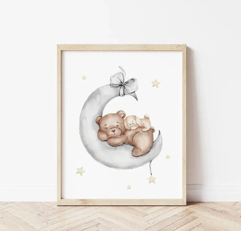 Teddy Bear Poster Prints Nursery Wall Art A2 Posters Full Set - Pixel Demon