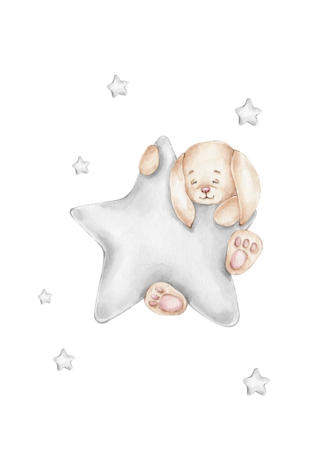 Cute Bunny Poster Prints Nursery Wall Art A2 Posters Full Set - Pixel Demon