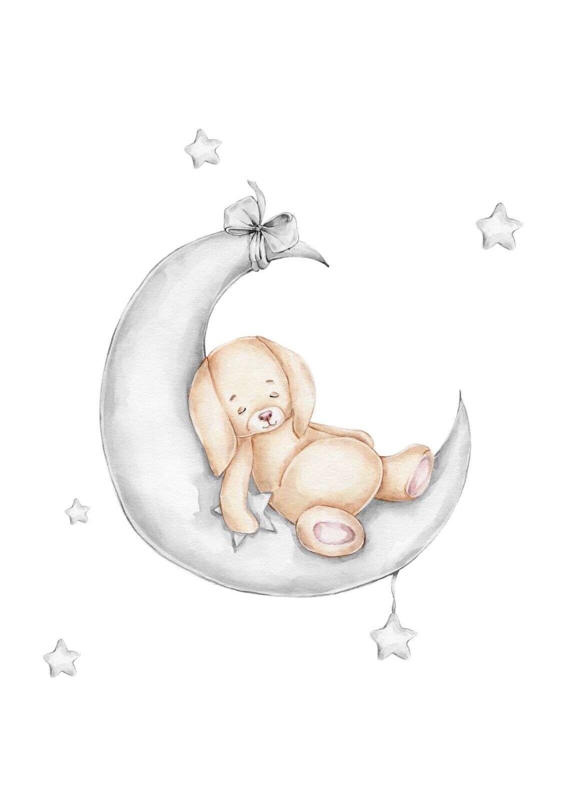 Cute Bunny Poster Prints Nursery Wall Art A2 Posters Full Set - Pixel Demon