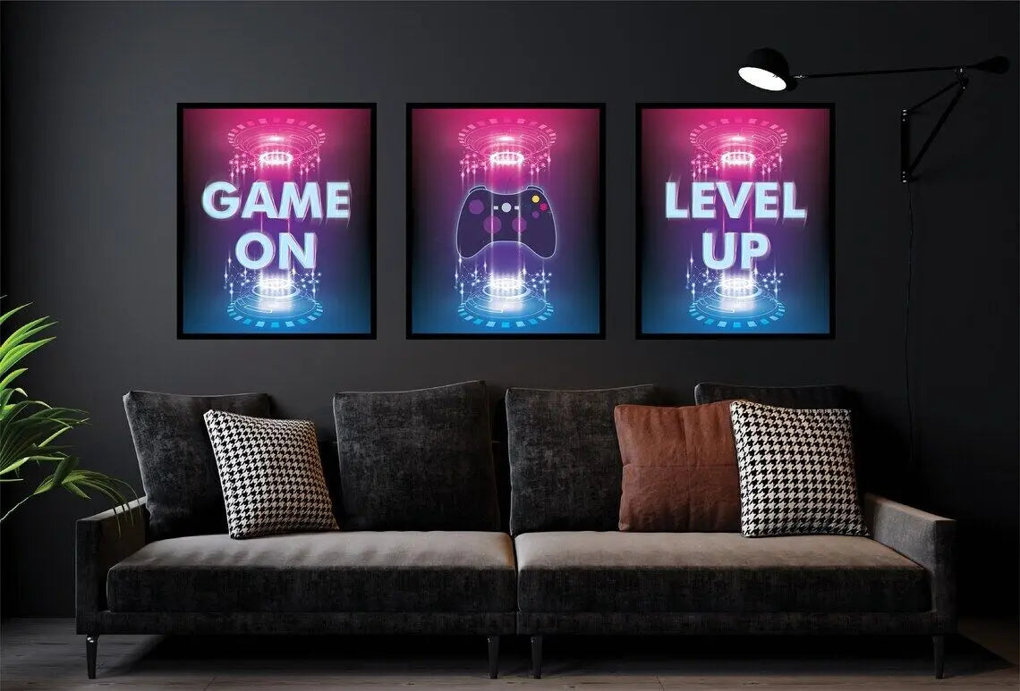 Gamer Wall Art Gaming ss Full Set A2 Size Posters-Pixel Demon