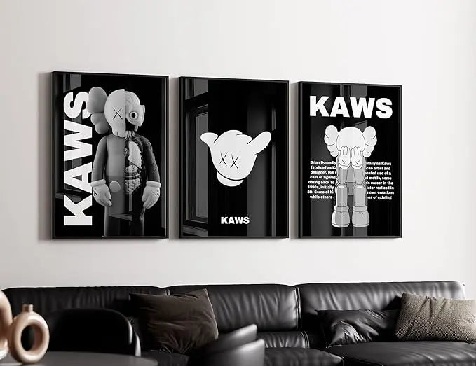 Hypebeast Wall Art Grey On Black Set Of 3 A2 Size Posters-Pixel Demon