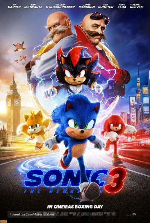 Sonic The Hedgehog 3 Movie Poster A2 Size Version 4