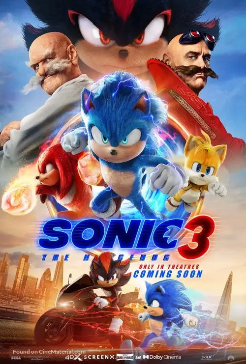 Sonic The Hedgehog 3 Movie Poster A2 Size Version 3