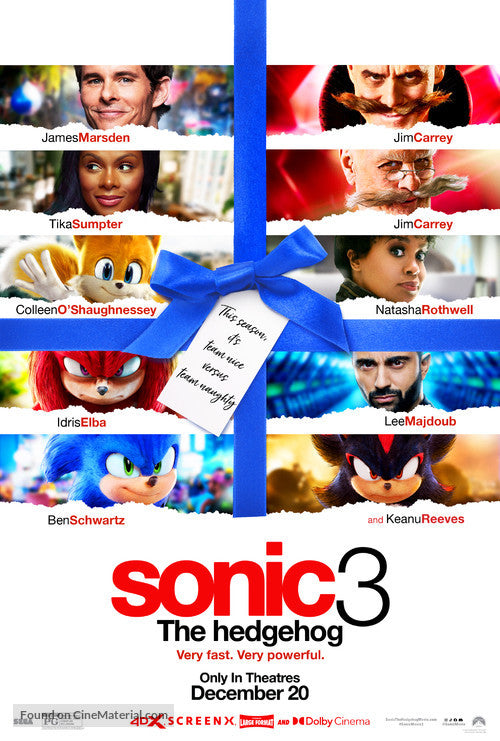 Sonic the Hedgehog 3 Movie Poster A2 Size Version 8