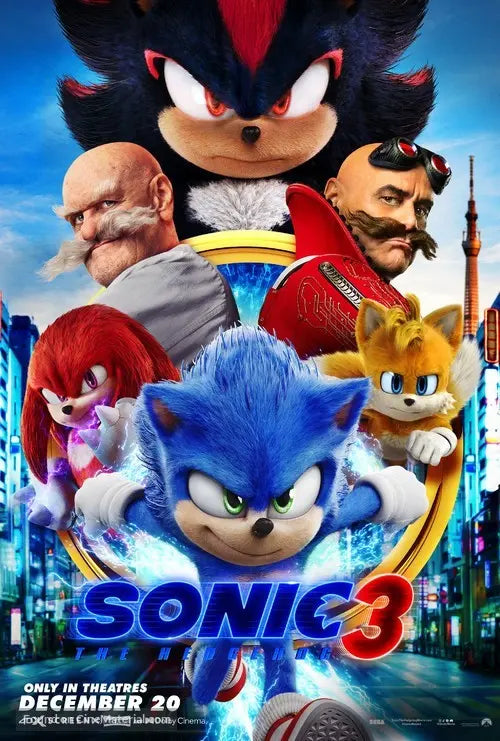 Sonic The Hedgehog 3 Movie Poster A2 Size Version 6