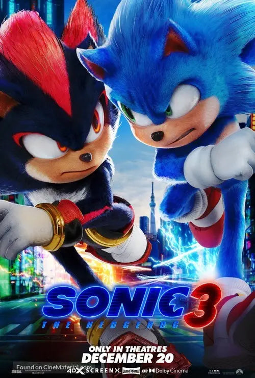 Sonic The Hedgehog 3 Movie Poster A2 Size Version 5