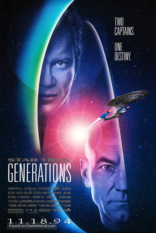 Star Trek: Generations Cinema Movie Poster A2 Size