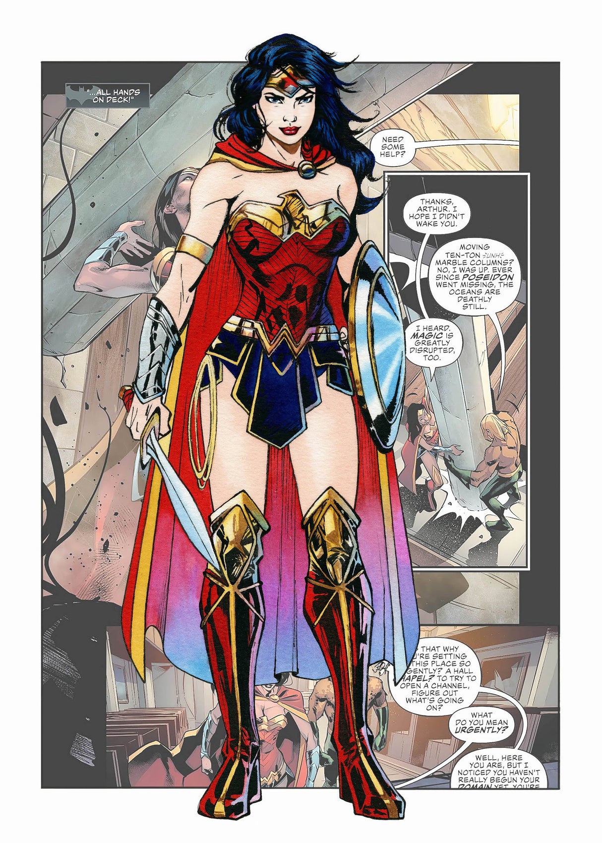 Superhero Comic Style Wonder Woman A2 Size Posters-Pixel Demon