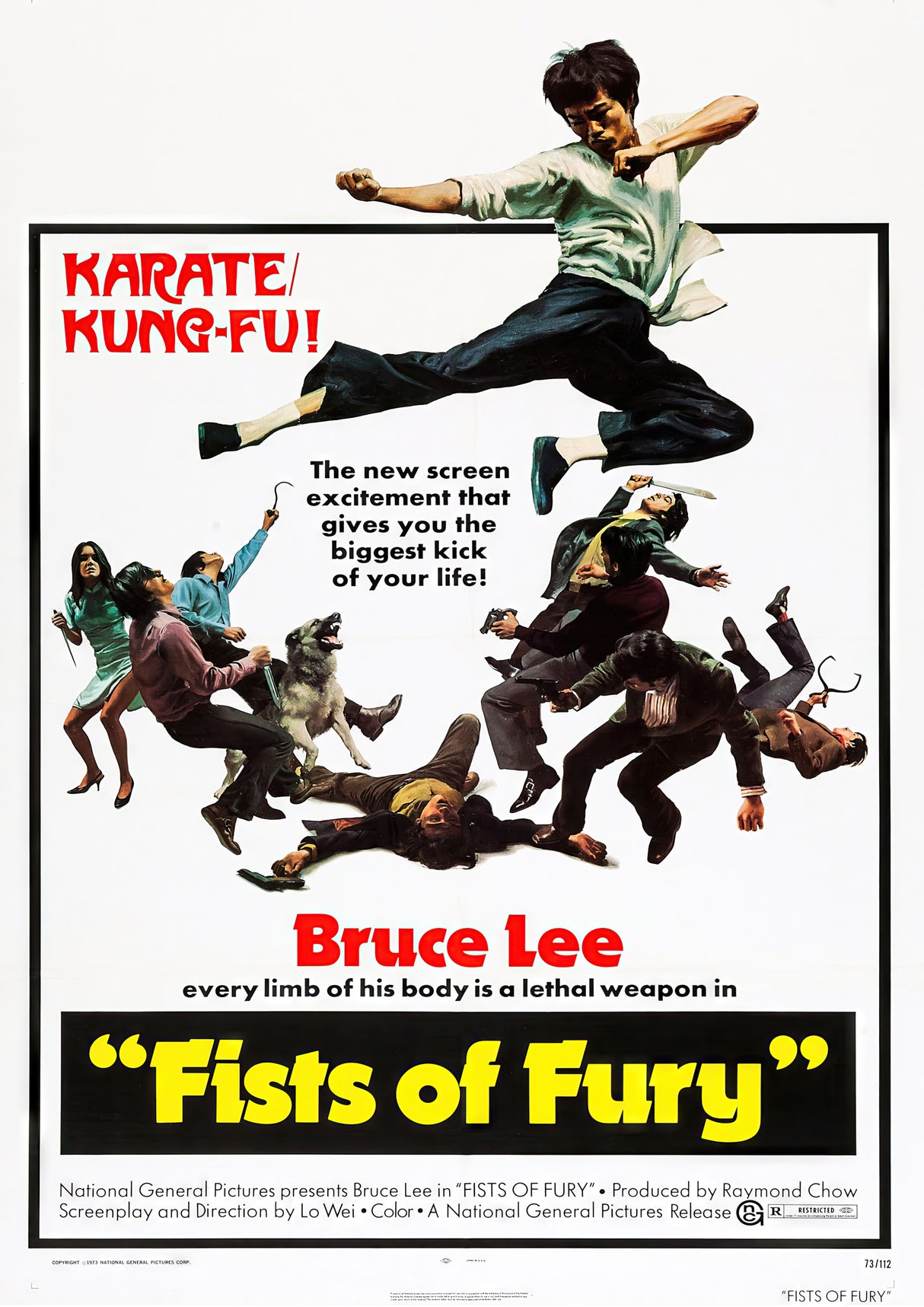 Bruce Lee Fist Of Fury A2 Size Movie Poster-Pixel Demon