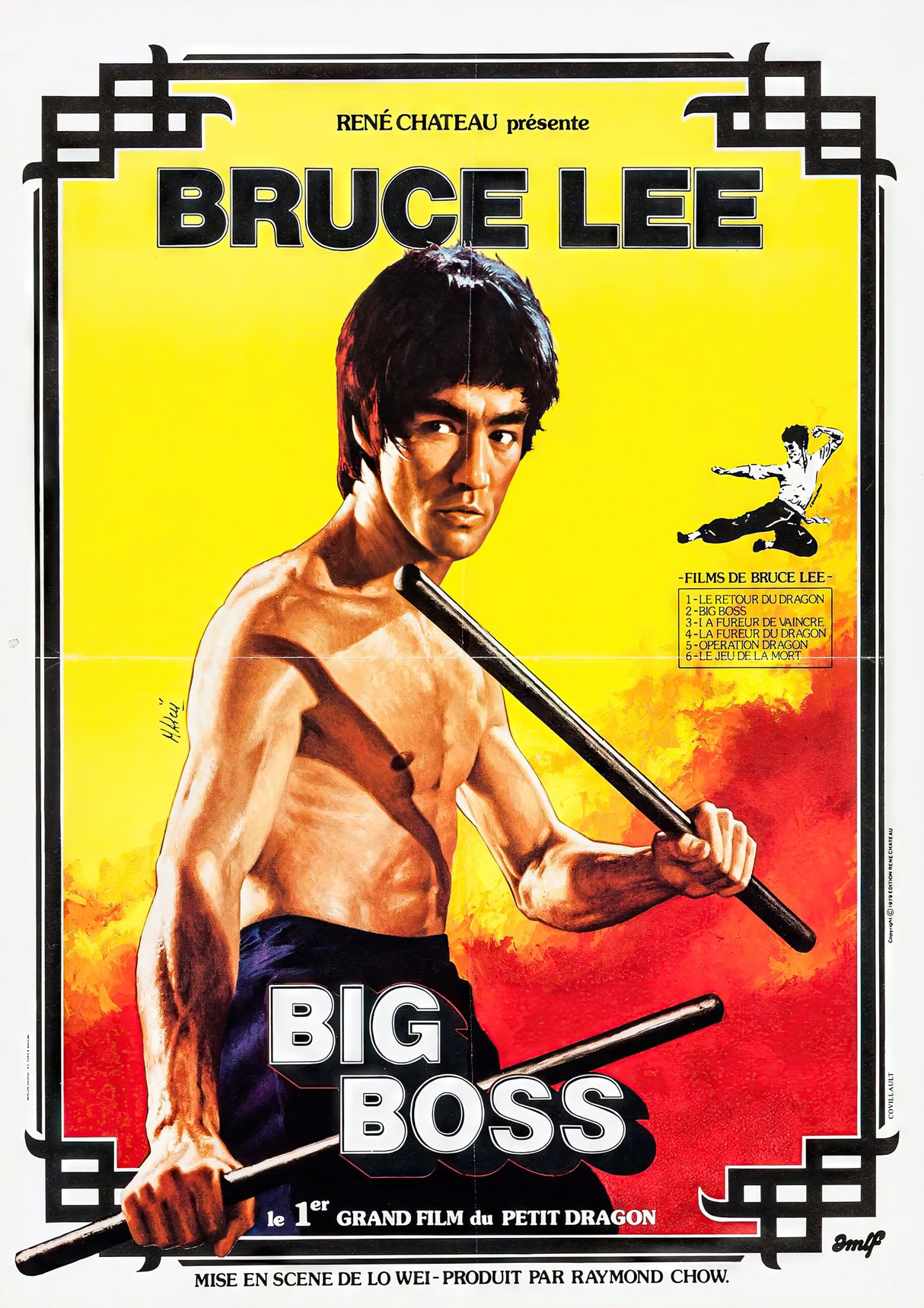 Bruce Lee Big Boss A2 Size Movie Poster-Pixel Demon