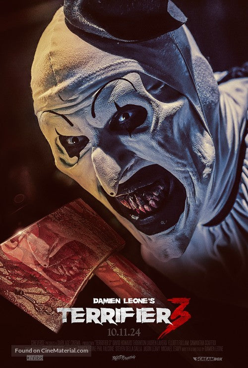 Terrifier 3 Cinema Movie Poster A2 Size Version 1