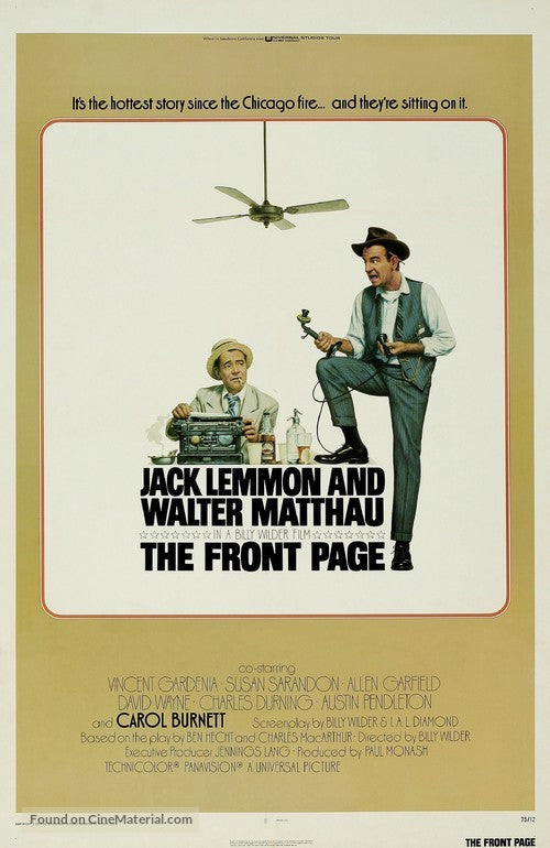 Pixel Demon The Front Page Movie Poster A2 Size