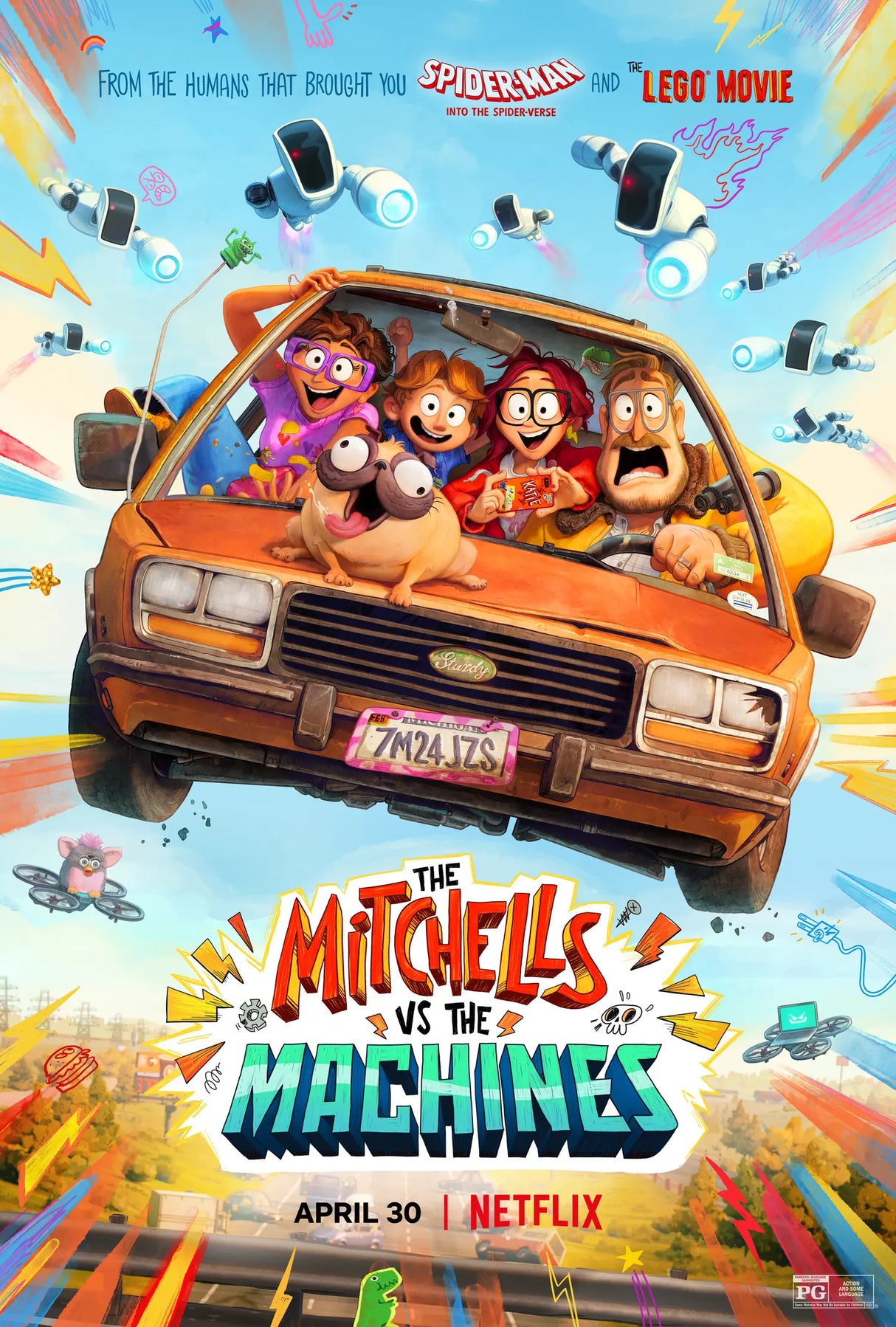 The Mitchells vs. the Machines A2 Size Movie Poster-Pixel Demon