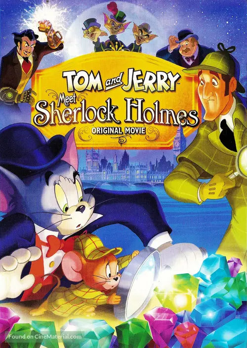 Pixel Demon Tom and Jerry Meet Sherlock Holmes Movie Poster A2 Size