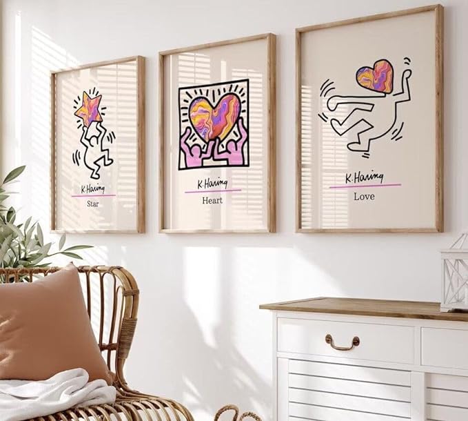 Keith Haring Multi Color Wall Art Set Of 5 A2 Size Posters-Pixel Demon