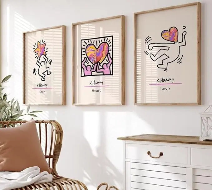 Keith Haring Multi Color Wall Art Set Of 5 A2 Size Posters-Pixel Demon