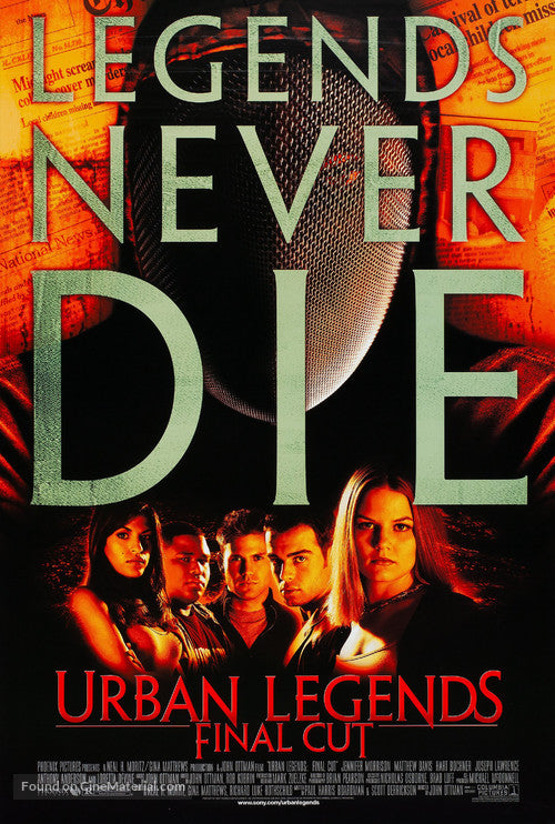 Urban Legends: Final Cut Cinema Movie Poster A2 Size