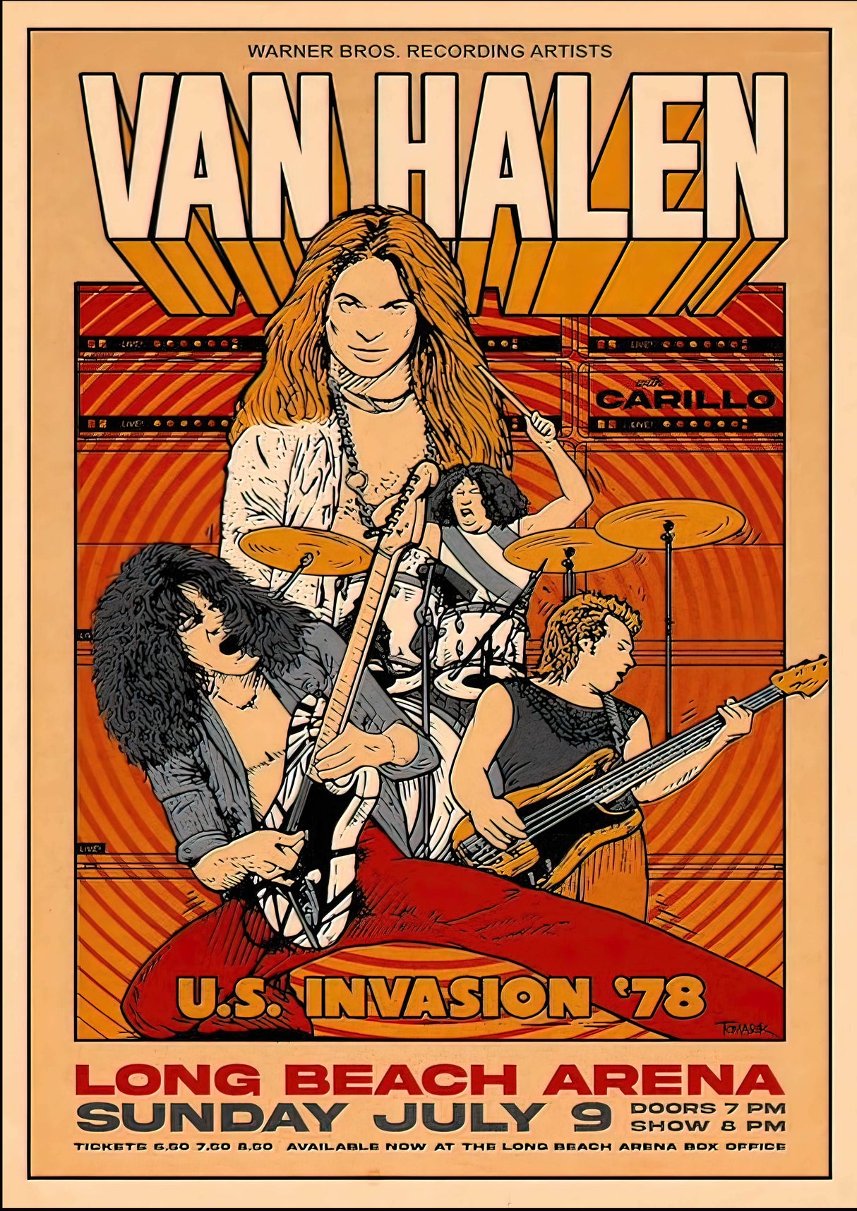 van halen Vintage Gig A2 Size Posters-Pixel Demon