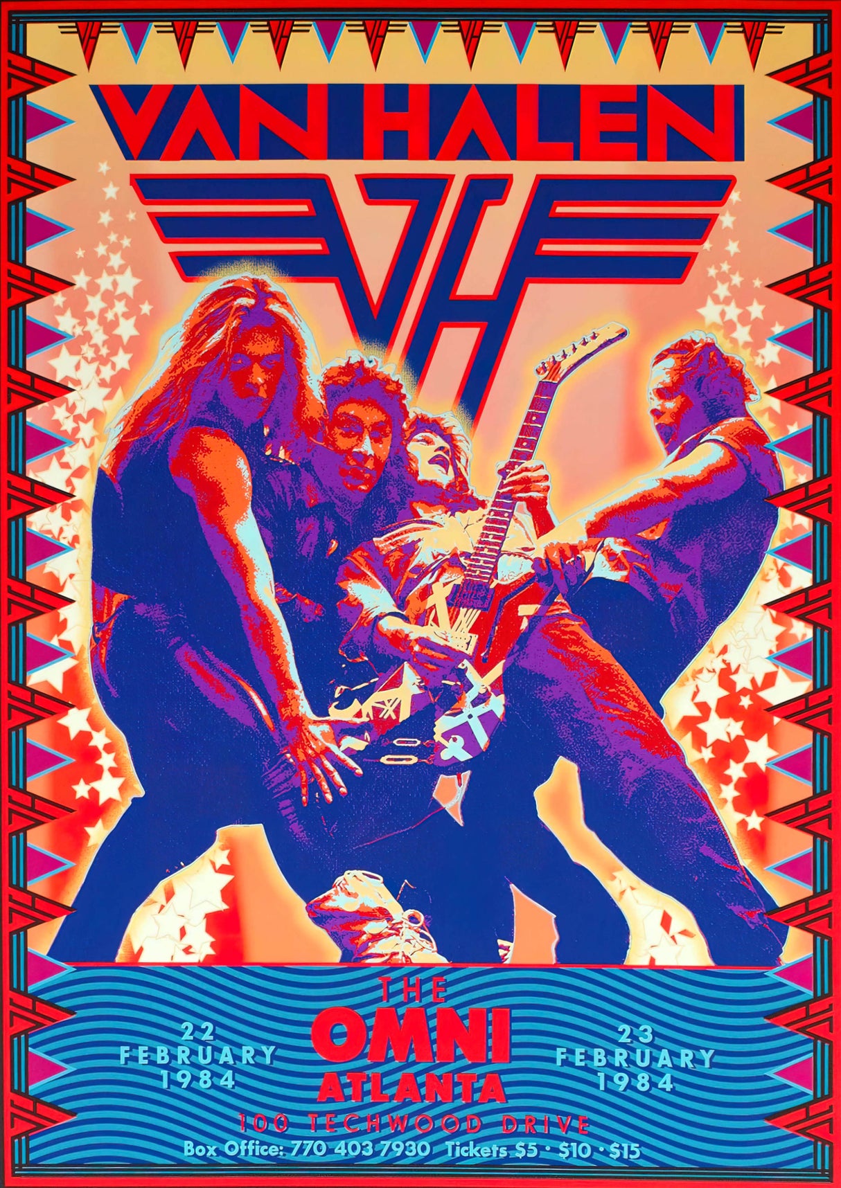 van halen 2 Vintage Gig A2 Size Posters-Pixel Demon