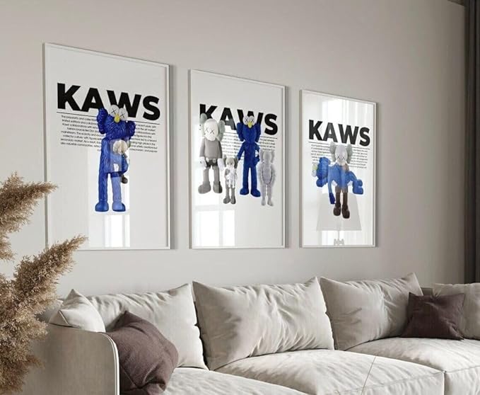 Hypebeast Wall Art Blue Set Of 3 Wall Art A2 Size Posters-Pixel Demon