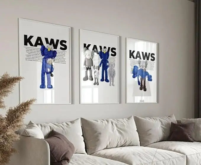 Hypebeast Wall Art Blue Set Of 3 Wall Art A2 Size Posters-Pixel Demon