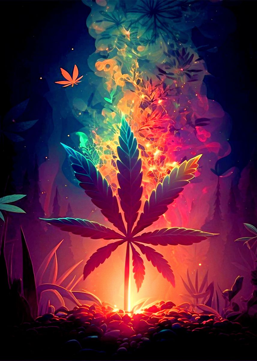 Cannabis Stoner Wall Art Design 15 A2 Size Posters-Pixel Demon