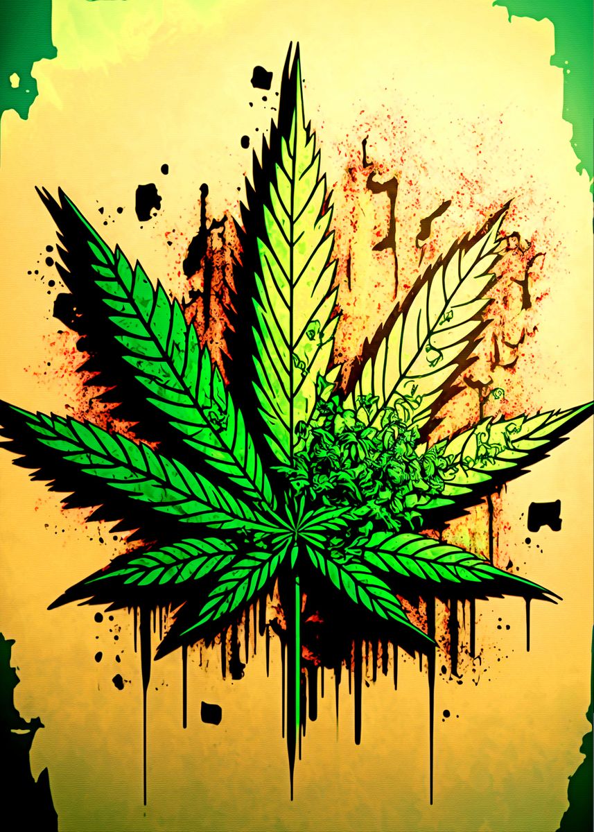 Cannabis Stoner Wall Art Design 16 A2 Size Posters-Pixel Demon