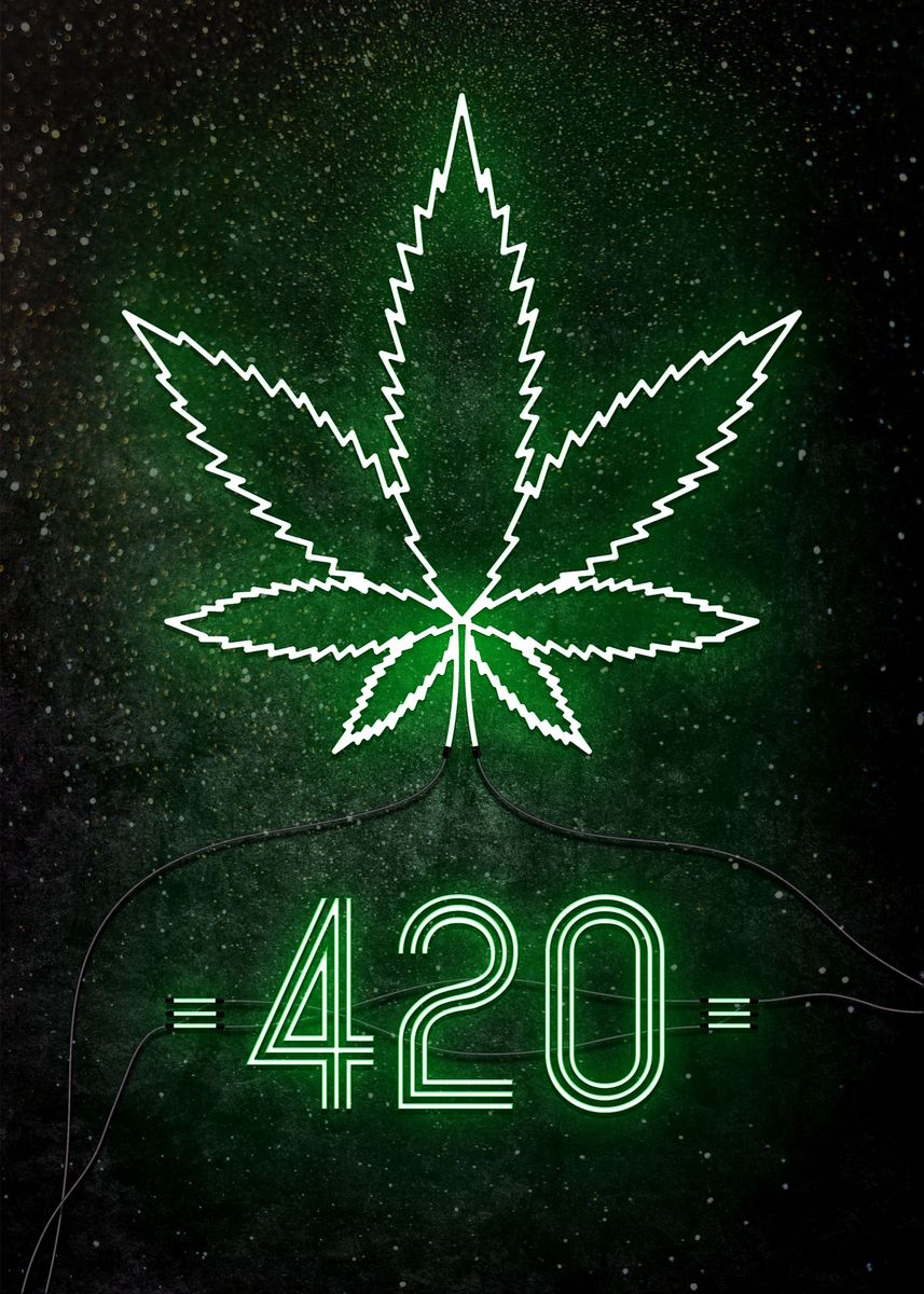 Cannabis Stoner Wall Art Design 20 A2 Size Posters-Pixel Demon