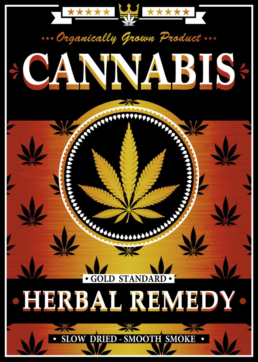 Cannabis Stoner Wall Art Design 23 A2 Size Posters-Pixel Demon